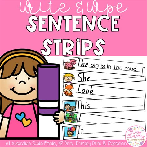 Sentence Strips Write And Wipe Stay Classy Classrooms