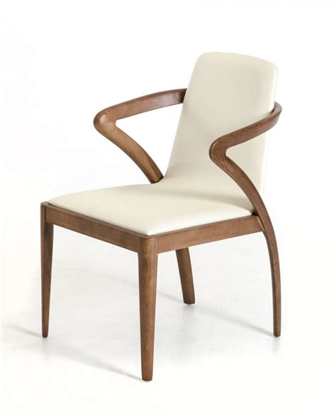 Our modern dining chairs aren't just perfect for the dining room. Modrest Falcon Modern Walnut and Cream Dining Chair ...