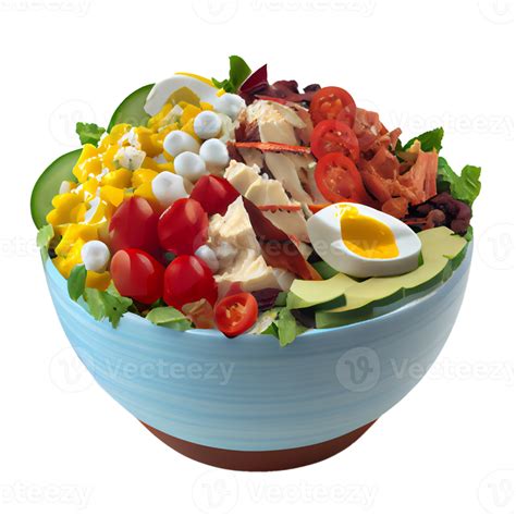 Delicious Cobb Salad Cobb Salad Png Image Tomatoes Bacon Hard
