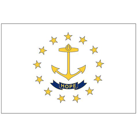Rhode Island Flag On A Stick