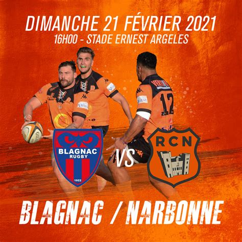 1080x1080 Insta Blagnac Rcn 2020 2021 Racing Club Narbonnais