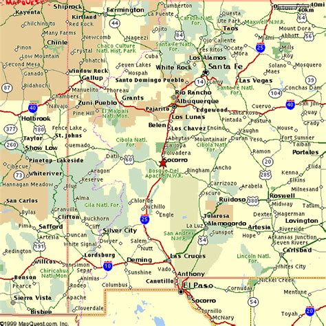 Try moving the map or changing your filters. Route Map of New Mexico