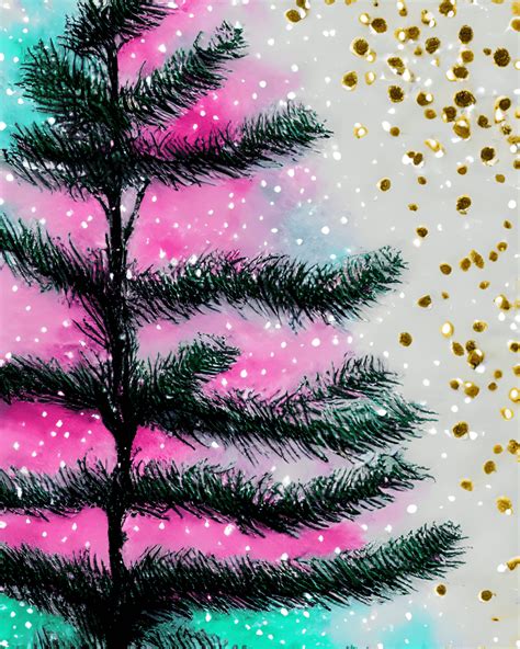 Christmas tree in pink and white · creative fabrica