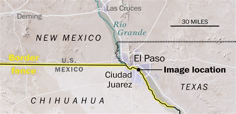 El Paso Border Wall Map