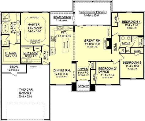 House Plan 142 1092 4 Bdrm 2000 Sq Ft Acadian Home Theplancollection
