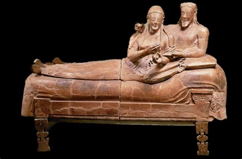 Sarcophagus Of The Spouses Etruscan Sarcophagus That Depicts A Husband And Wife Like Those