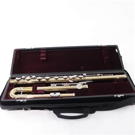 Yamaha Model Yfl B441ii Gold Brass Bass Flute Sn Y00002 Reverb