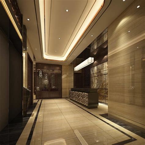 Hotel Reception Hall Design Complete 01 3d Cgtrader