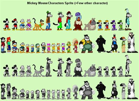 Mickey Mouse Characters Sprite And More By Crowsar On Deviantart