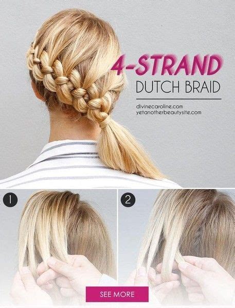 How to 4 strand french braid. 17 Best images about 4-Strand Dutch Braid on Pinterest | The dutchess, Braid game and The magic