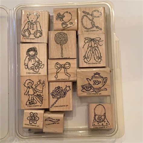Stampin Up Office Just In Buttons Bows Twinkletoes Rubber Stamp Poshmark