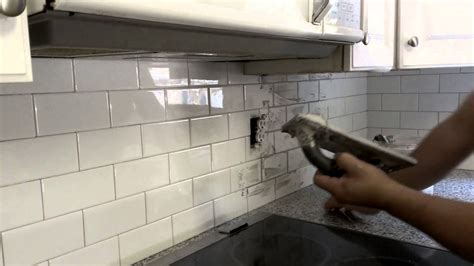 Real tips on estimated cost, tools needed, supplies needed, and also estimated time to c. Grout Application on a kitchen backsplash - YouTube