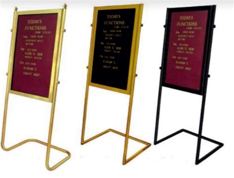 Velvet Cloth Surface Welcome Display Board Frame Material Durable
