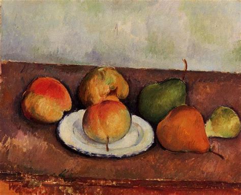 Still Life Plate And Fruit C1887 Paul Cezanne