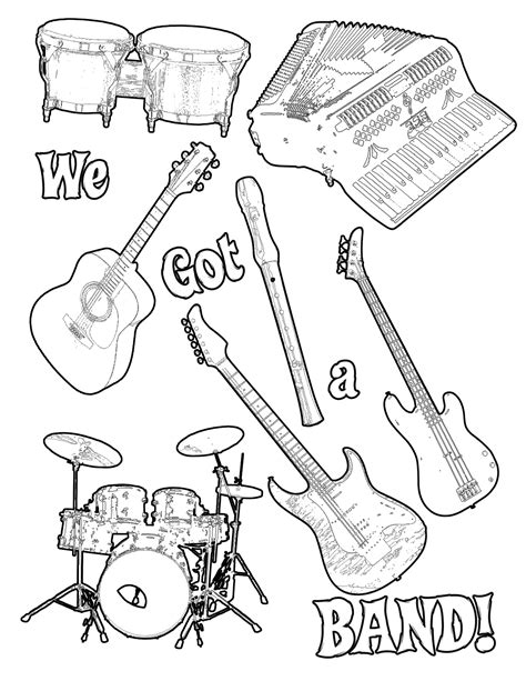 Rock Band Coloring Pages At Getdrawings Free Download