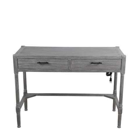 Choose from contactless same day delivery, drive up and more. Privilege 2 Drawer Vendee Gray Writing Desk with USB Ports ...