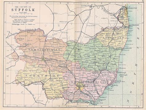 Suffolk England Map