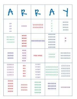 They unpack the concept, are quick and easy to make and provide an opportunity to get creative! "Array" For Bingo-Multiplication and Division Array Game ...