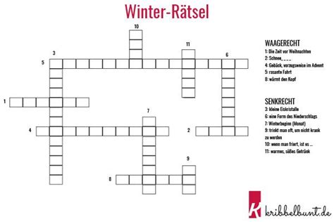 Wir haben für sie zu weihnachtsquiz mit lösungen für kinder und erwachsene. Winter Rätsel | Kreuzworträtsel für kinder ...