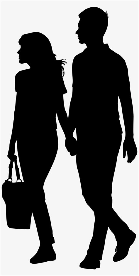 Walk Clipart Transparent Background Person Couple Walking Silhouette