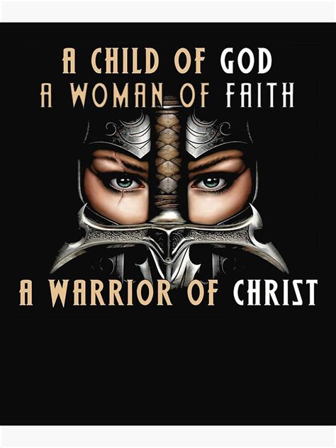 A Child Of God A Woman Of Faith A Warrior Of Christ Metal Print By