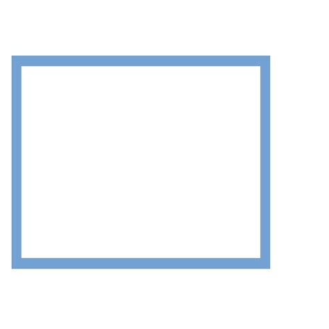 Square Simple Blue Frame Border Png Free Download Pos