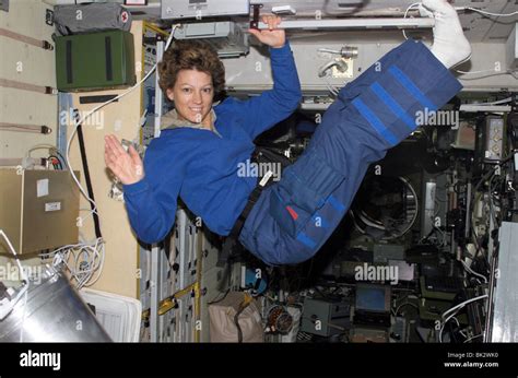Astronaut Eileen M Collins Weightless And Floating In Sts 114 Iss