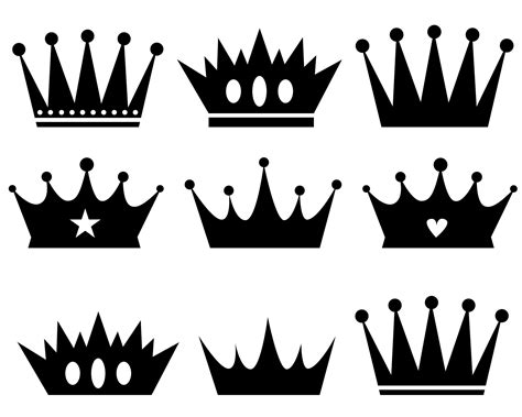 Crown Svg Bundle King Royal Png For Diy Project Silhouette Etsy