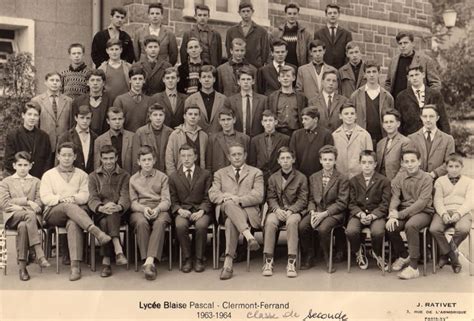 Photo De Classe Lycée Blaise Pascal Clermont Ferrand Seconde De 1964