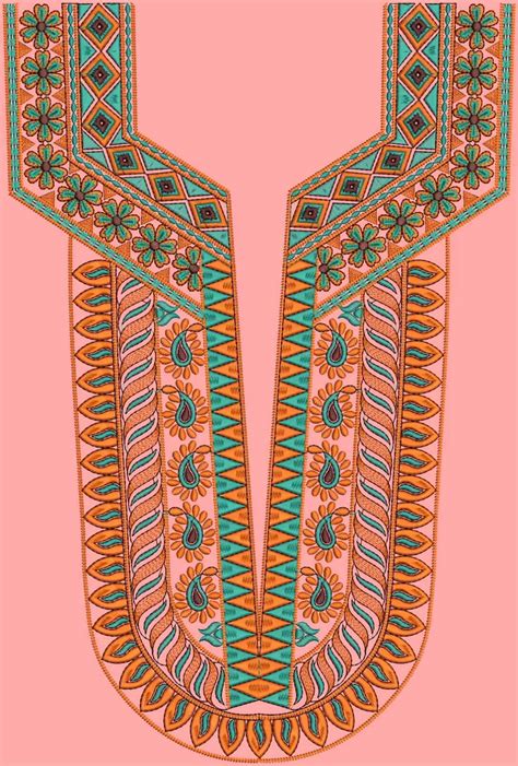 Latest A Z Neck Embroidery Designs ~ Embdesigntube Embroidery Designs