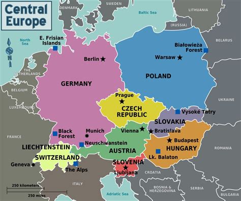 Central European Countries Central Europe Europe Map Europe