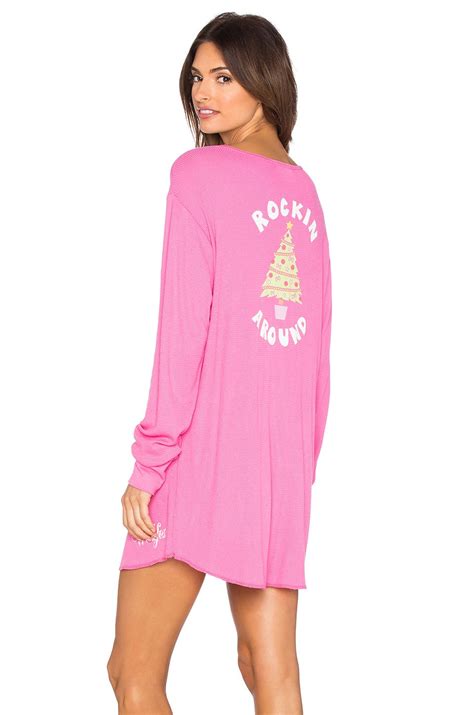 Wildfox Couture Rockin Around Sleep Shirt In Mod Magenta From Wildfox Couture