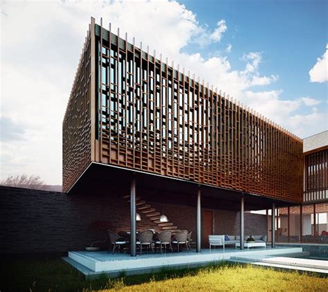 3d Rendering Mix05 On Behance Timber Architecture Architecture