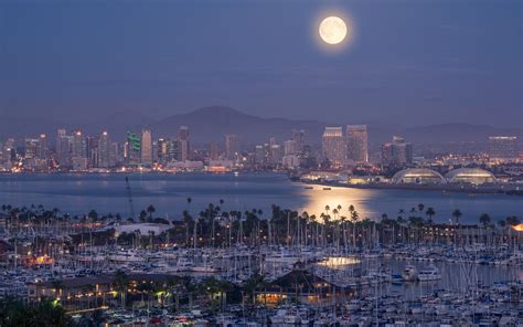 San Diego Bay Moon By Scott Murphy San Diego Bay San San Diego