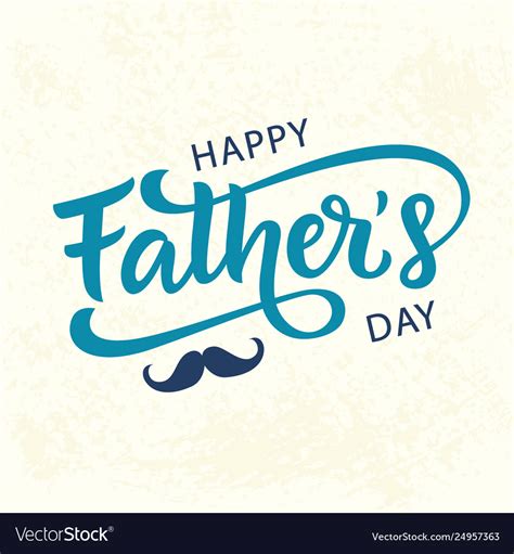 Happy Fathers Day Greeting Hand Written Lettering Vector Image