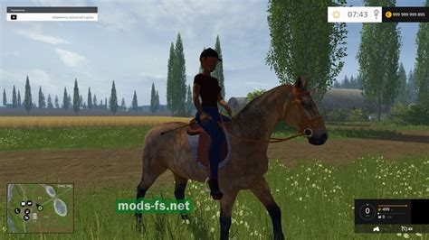 Мод лошади Equestrian Woman Drivable для Farming Simulator 2015