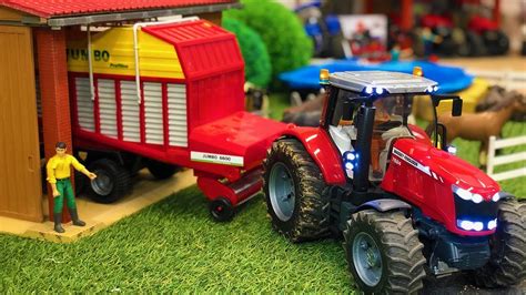 Amazing Tractor With Jumbo Trailer Farming Action Bruder Toys For Kids