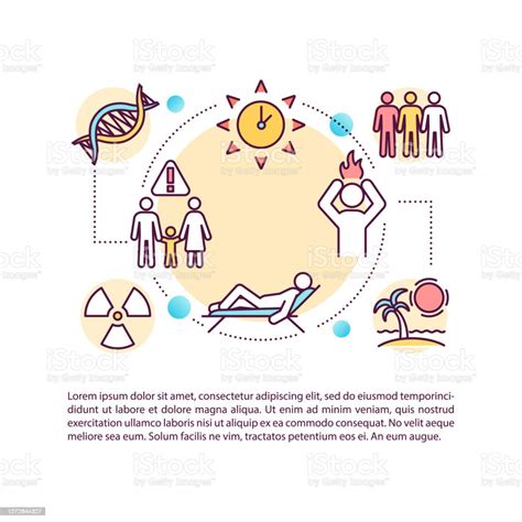 Skin Cancer Risk Factors Concept Icon With Text Stock Illustration
