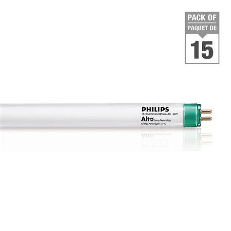 Philips 54w Cool White 46 Inch T5 Fluorescent Light Bulb 15 Pack