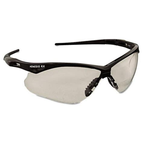 Jak 28624 V60 Nemesis Rx Reader Safety Glasses Black Frame Clear Lens