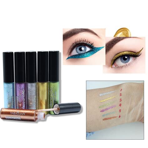 6 Colors Glitter Long Lasting Shimmer And Shine Eyeliner Gel Waterproof