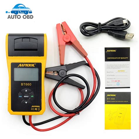 Autool V Car Battery Load Tester With Printer Bt Multi Language Digital Automotive Battery