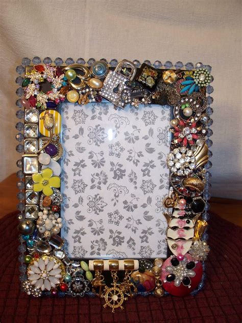 Jeweled Photo Frame Etsy Jeweled Picture Frame Vintage Rhinestone