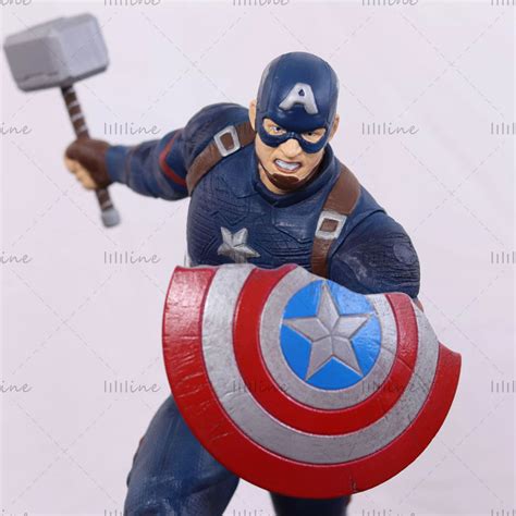Captain America Figurines 3d Model Ready To Print