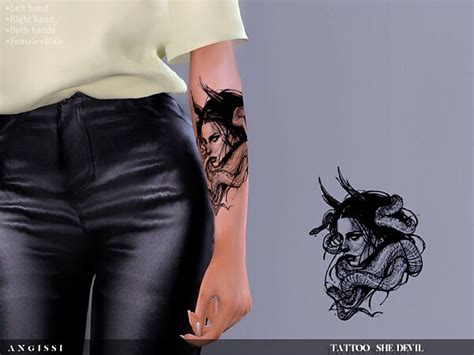 Tattoo She Devil By Angissi From Tsr • Sims 4 Downloads