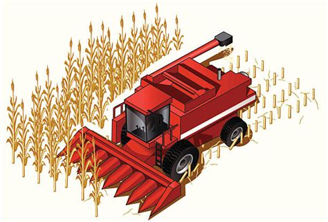 Combine Harvester Clip Art Vector Images And Illustrations Istock