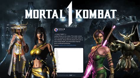 Mortal Kombat 1 Leaked Roster From Reliable Inside Source Youtube