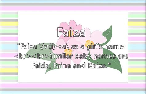• 858 просмотров 4 месяца назад. Faiza Name Pics : The Meaning Of Faiza Name Meanings ...