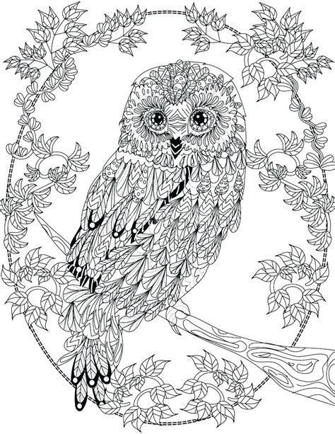 Animal coloring pages are pages in which pictures are drawn in black and white format. Hard Owl Coloring Pages at GetColorings.com | Free ...