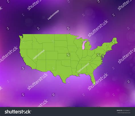 Map United States America Vector Illustration Stock Vector Royalty